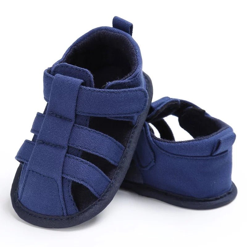 Navy Baby Boy Fisherman Sandals - Squishy Cheeks