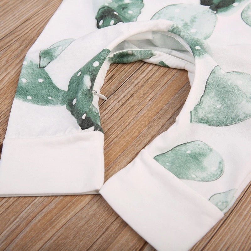 Neutral Watercolor Cactus Tank Romper - Squishy Cheeks
