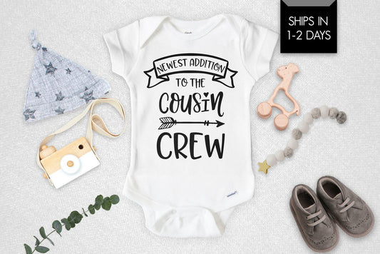 New To The Cousin Crew Newborn Baby Onesie® - Squishy Cheeks