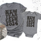 New Year Crew 2024 Family Matching Mom Kids Shirts NYE Shirts Set New Years Eve Crew Mother Daughter Son - Squishy Cheeks