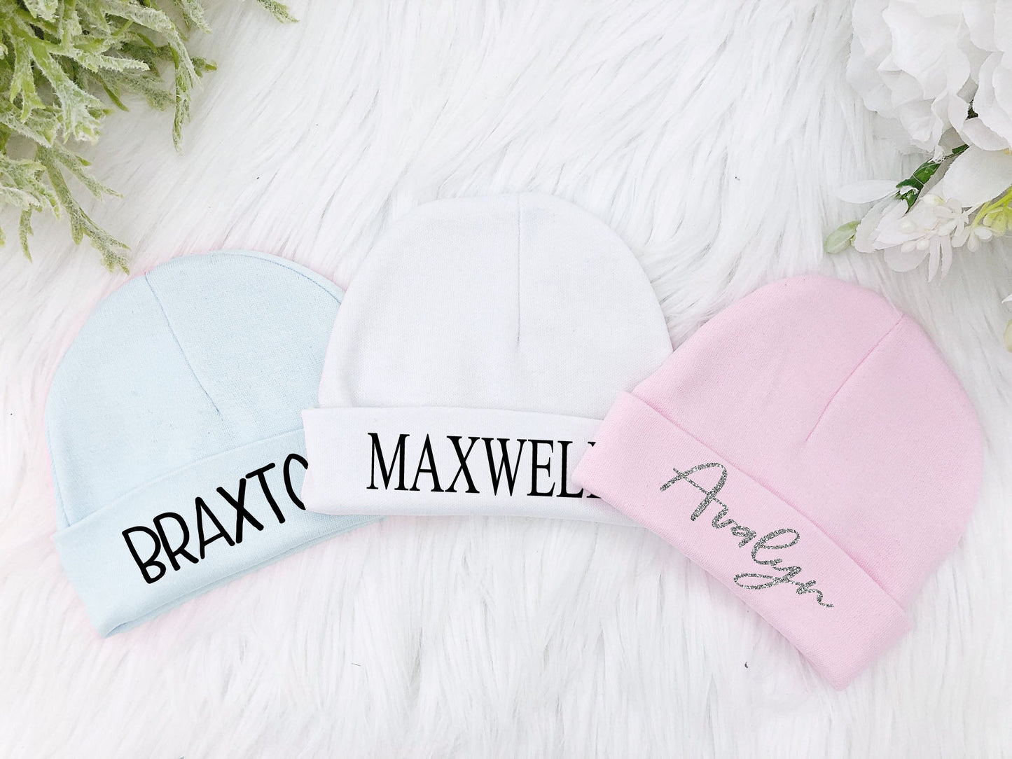 Newborn Baby Personalized Hat - Squishy Cheeks