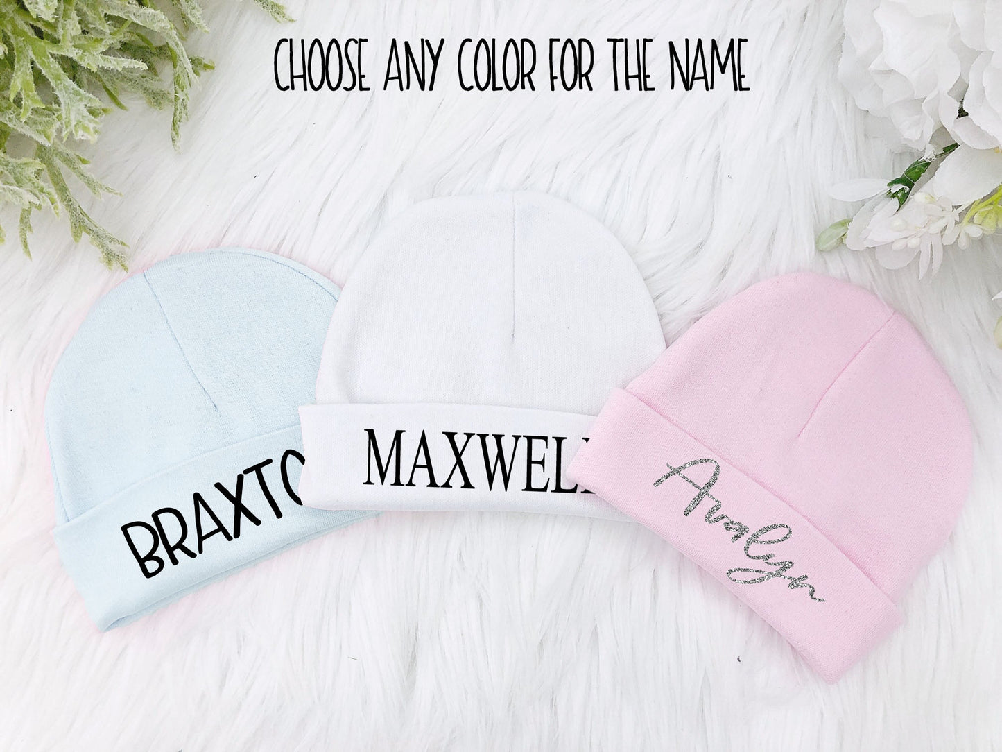 Newborn Baby Personalized Hat - Squishy Cheeks