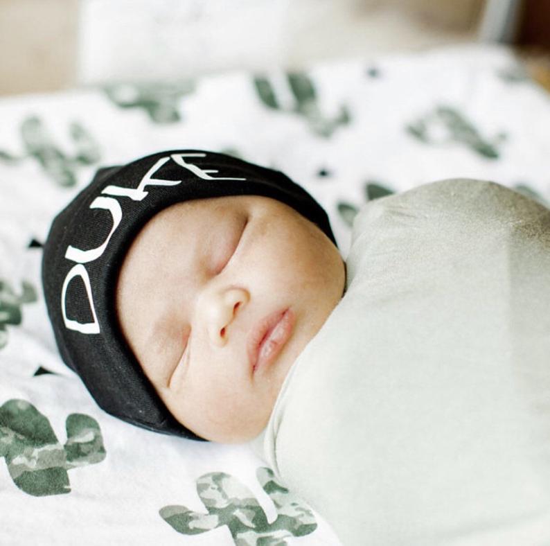 Newborn Personalized Knotted Hat - Squishy Cheeks