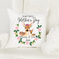 Our First Mother's Day Floral Deer Keepsake Pillow - Squishy Cheeks