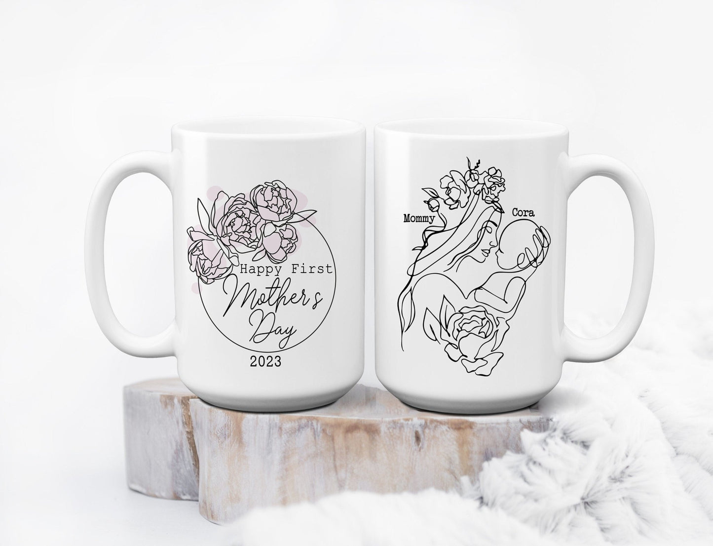 Personalized 1st Mothers Day Coffee Mug - Squishy Cheeks