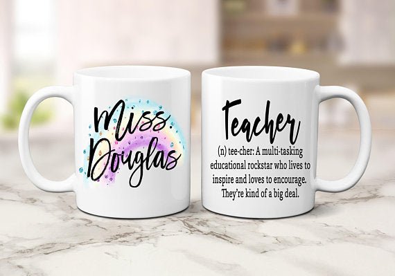 Personalized Definition of a Teacher Coffee Mug - Squishy Cheeks