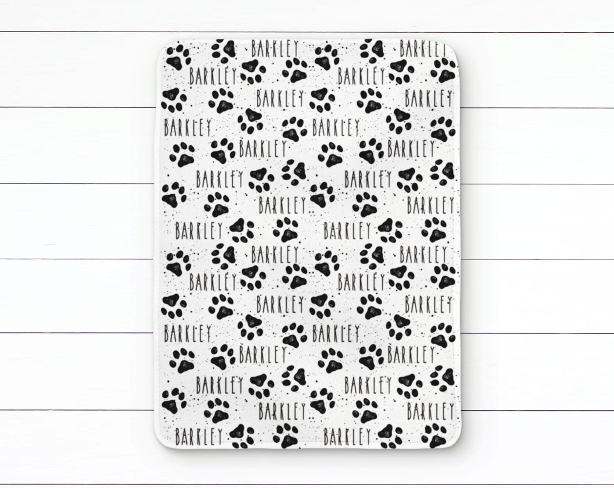 Personalized dog Paw Print Pet Blanket - Squishy Cheeks