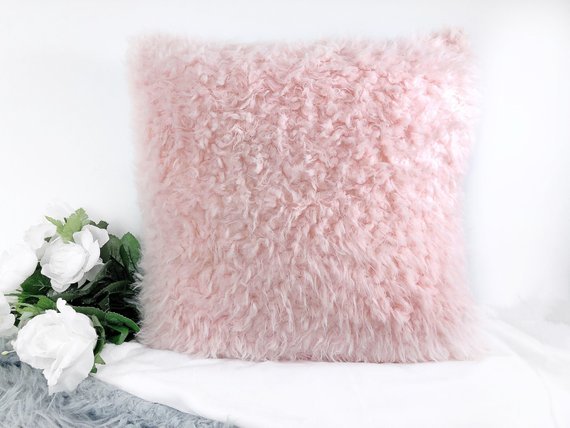 Personalized Floral Monogram Pink Plush Pillow - Squishy Cheeks