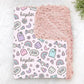 Personalized Halloween Swaddle Pink Baby Shower Gift Name Blanket Receiving Blanket or Plush Blanket - Squishy Cheeks