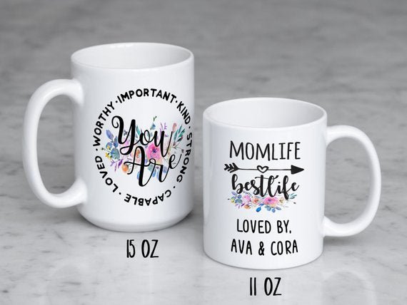 Personalized Mom Life, Best Life Mother's Day Mom Mug - Squishy Cheeks