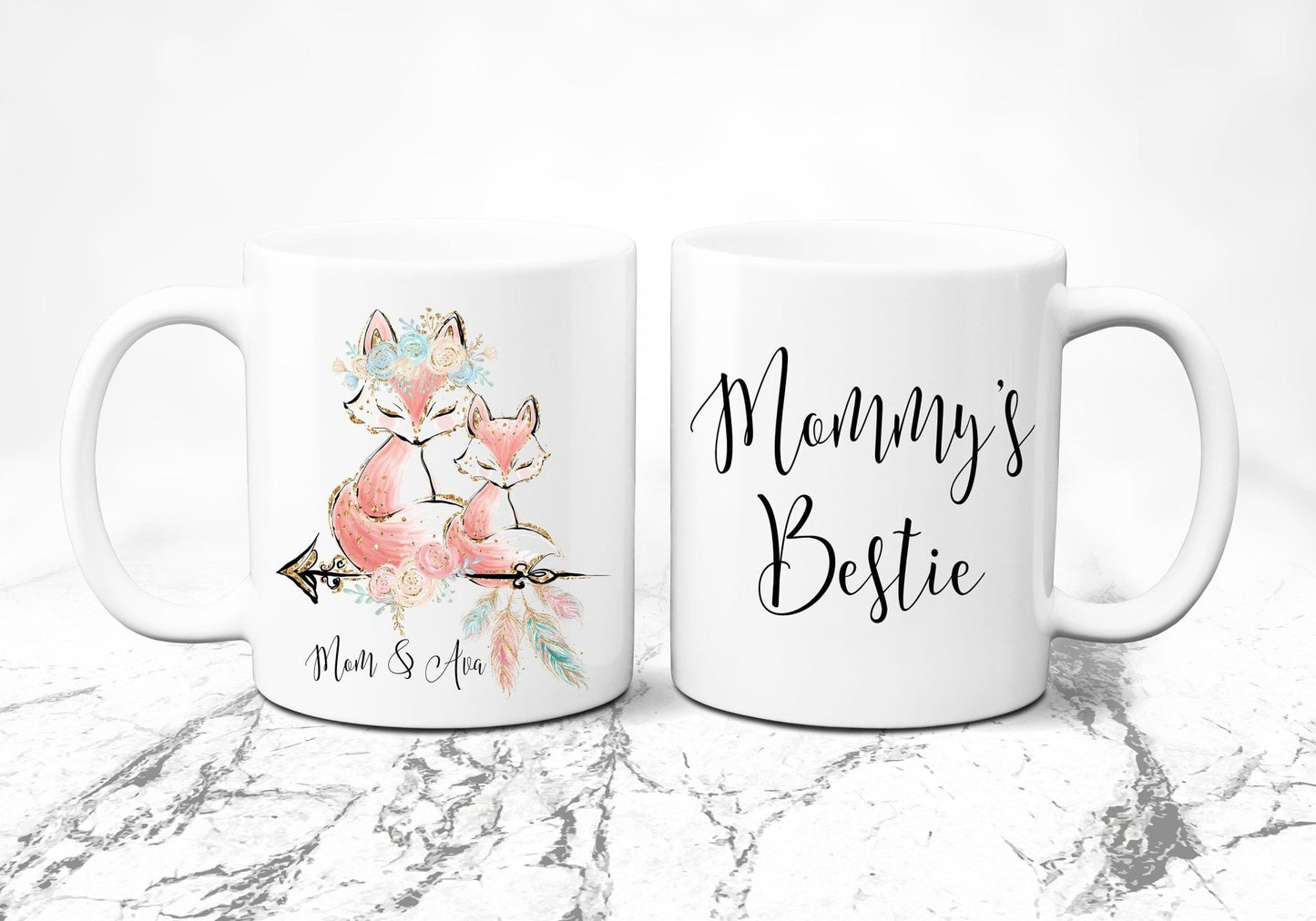Personalized Mother's Day Gift from Daughter Mommy's Bestie Coffee Mug Gift for Mom 1 - Squishy Cheeks