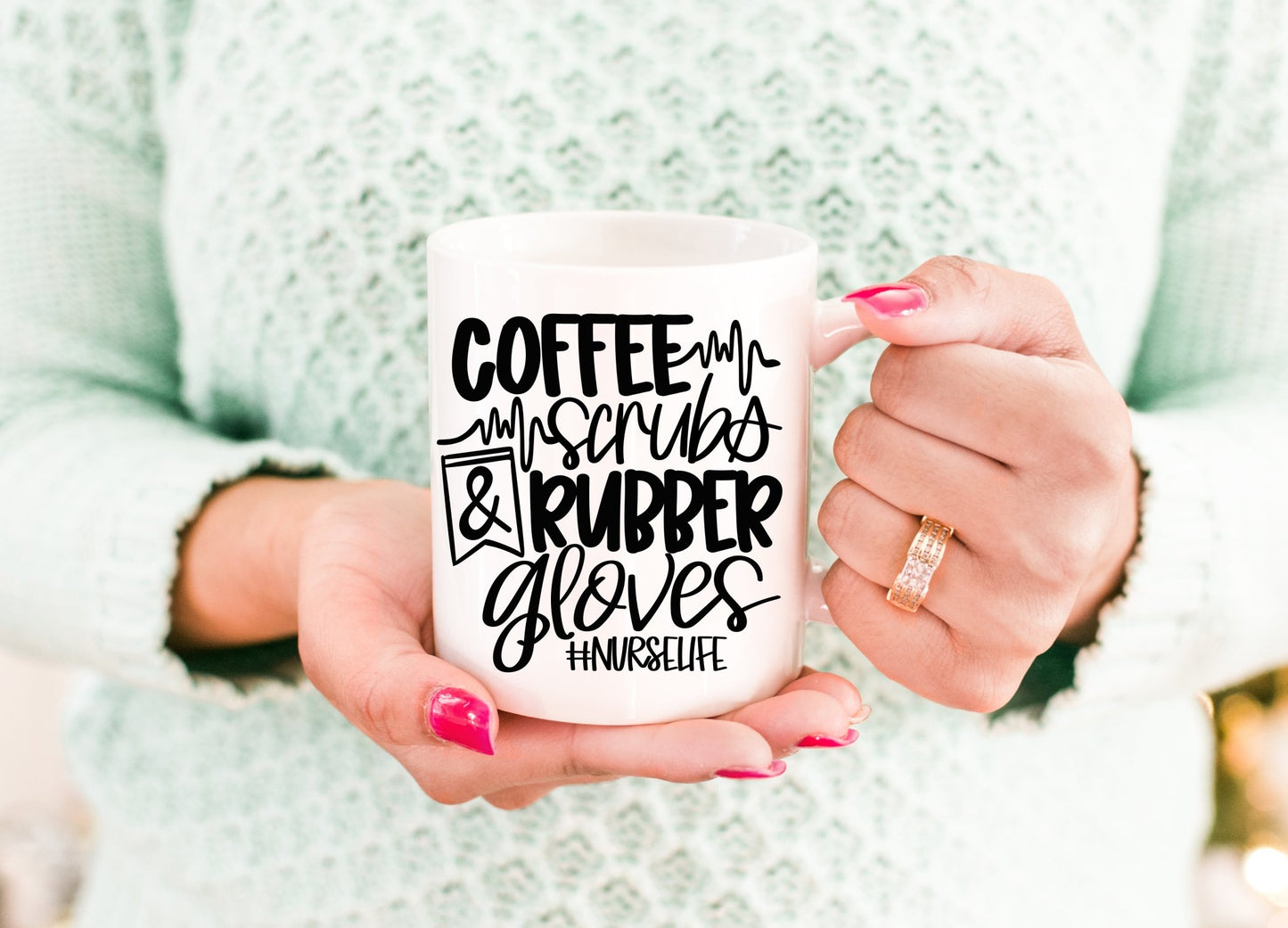 Personalized Nurse Coffee Mug - Squishy Cheeks