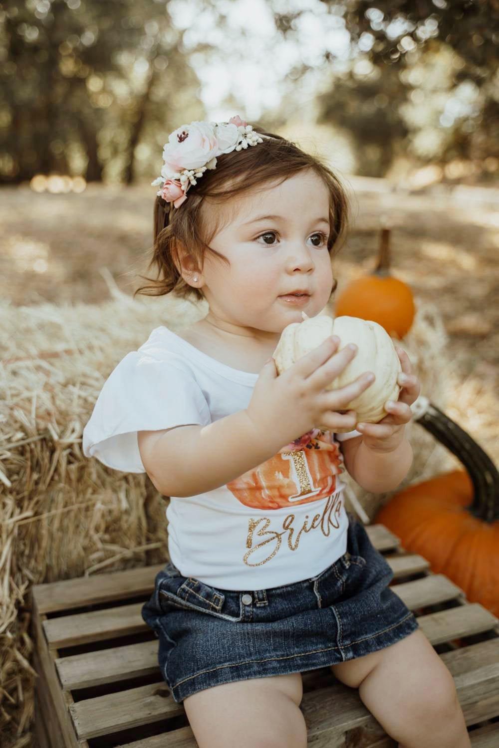 Personalized Pumpkin Birthday Outfit - Squishy Cheeks