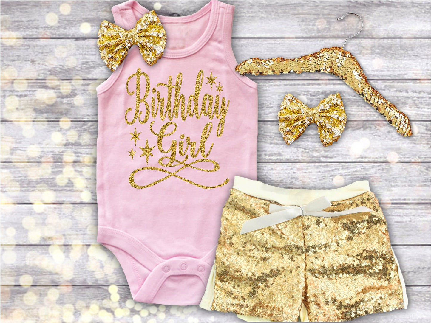 Pink and Gold Birthday Girl Tank - Squishy Cheeks
