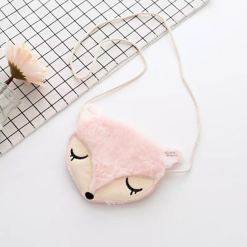 Pink Fuzzy Fox Purse - Squishy Cheeks