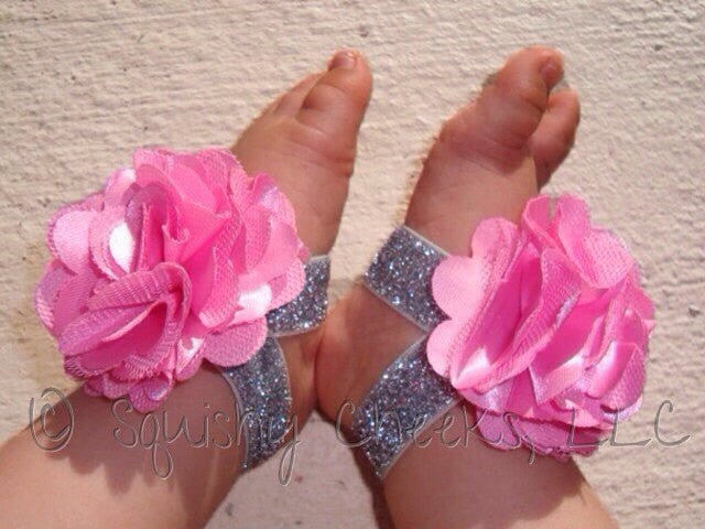 Pink Silver Sparkle Piggy Petals - Squishy Cheeks