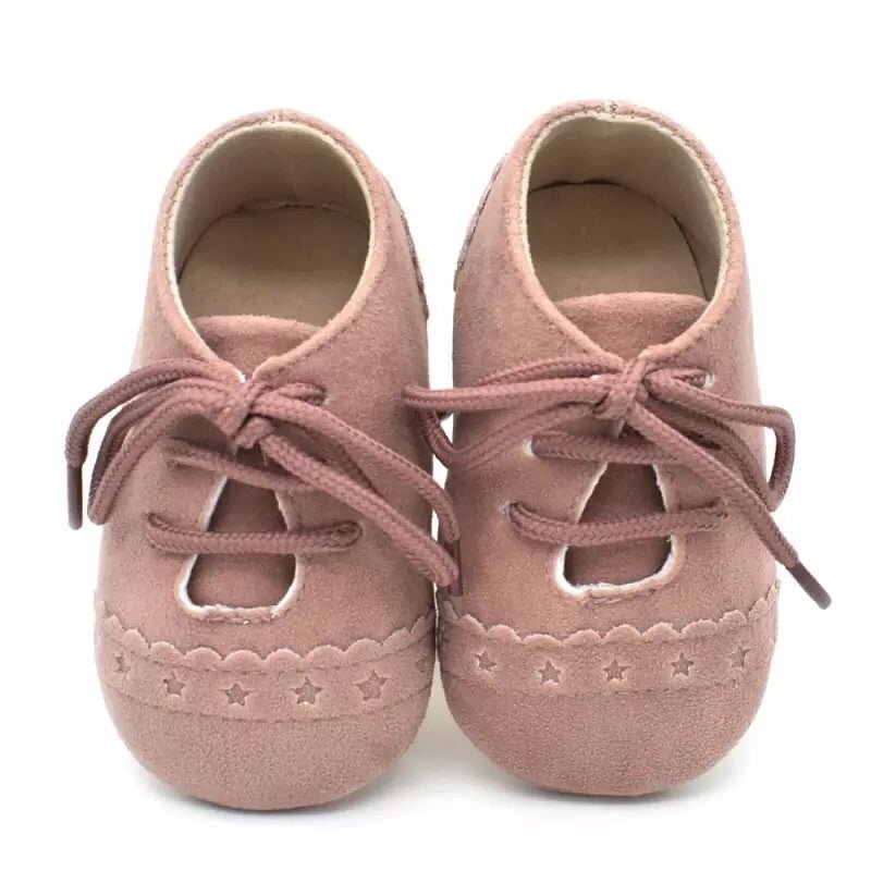Pink Suede Pre-Walker Baby Shoes - Squishy Cheeks