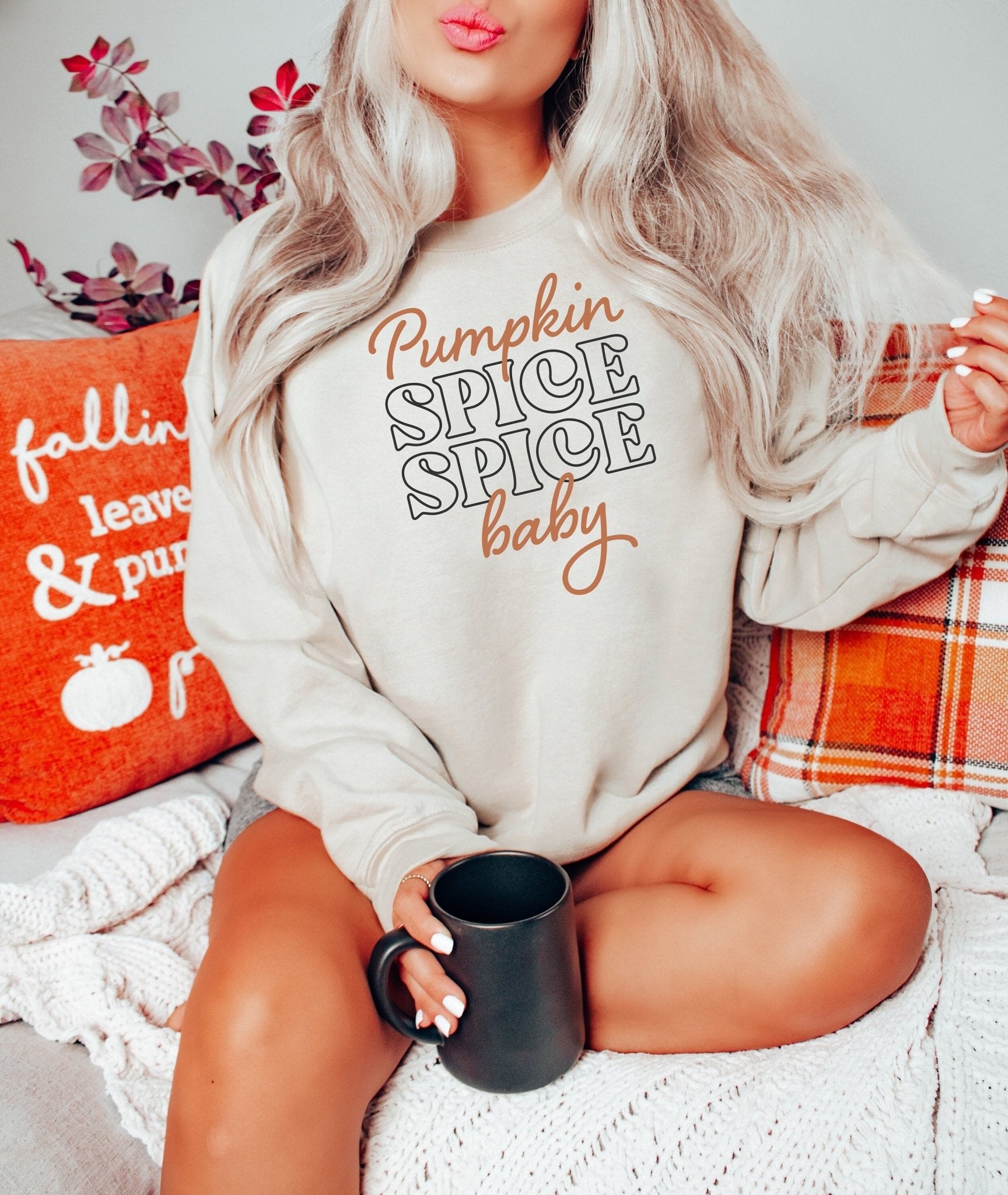 Pumpkin Spice Shirt Sweater Weather Funny Fall Sweatshirt - Squishy Cheeks