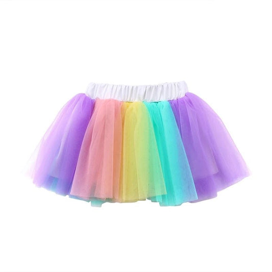 Rainbow Chiffon Skirt - Squishy Cheeks