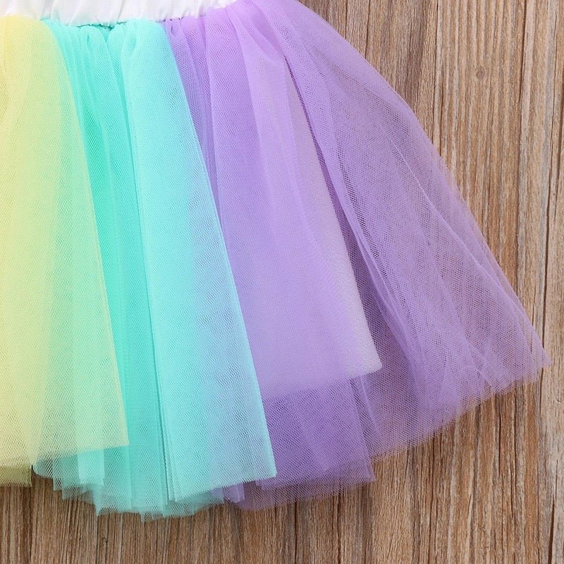 Rainbow Chiffon Skirt - Squishy Cheeks