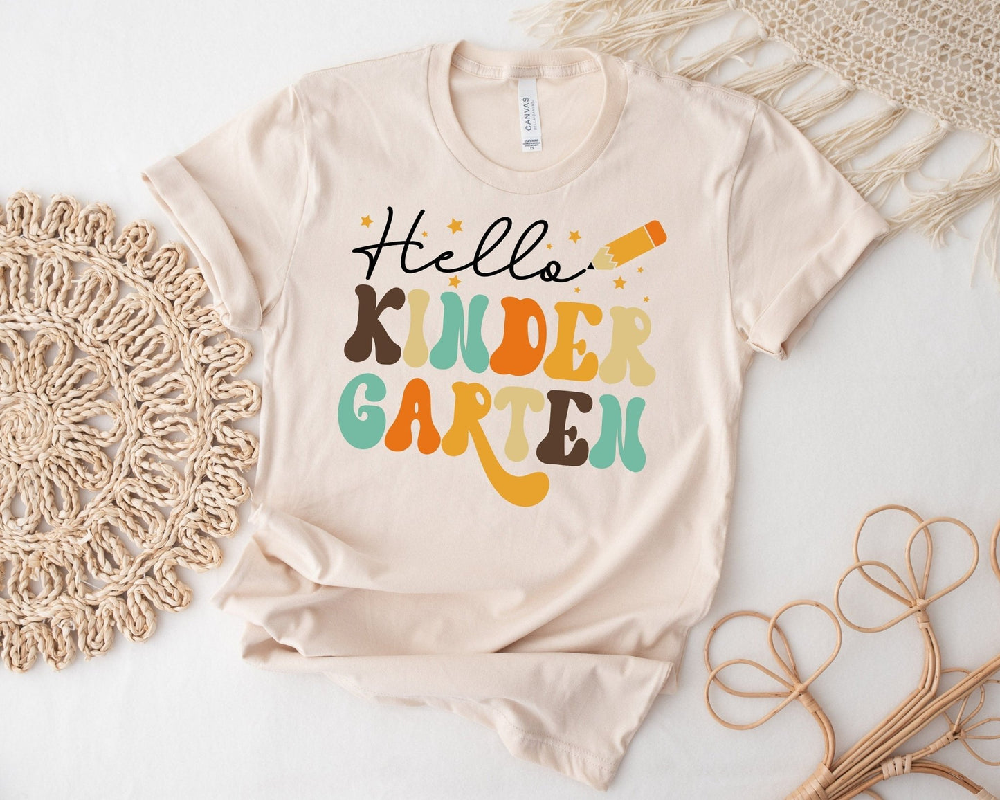 Retro Back to School Shirt Hello First Grade - Squishy Cheeks