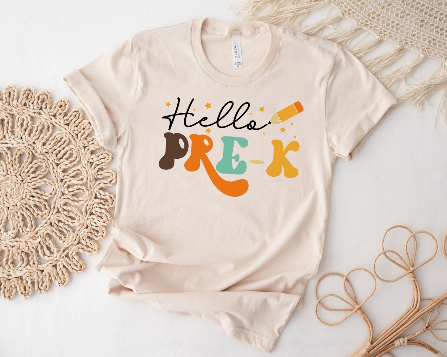 Retro Back to School Shirt Hello First Grade - Squishy Cheeks