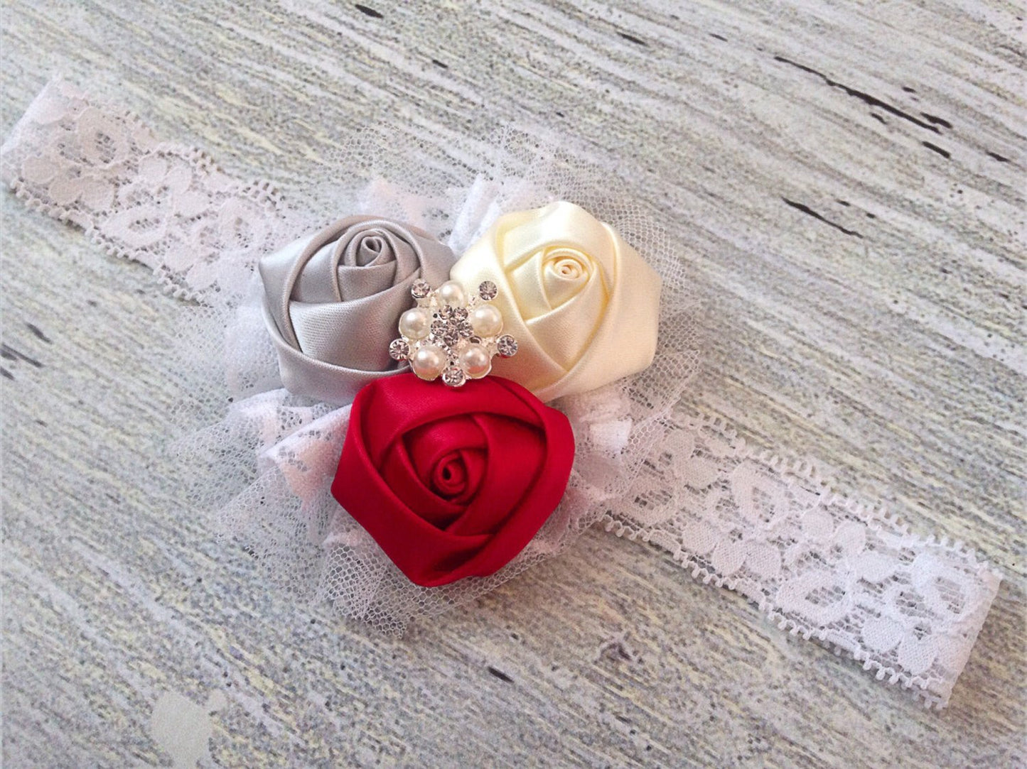 Rosette Christmas Headband - Squishy Cheeks