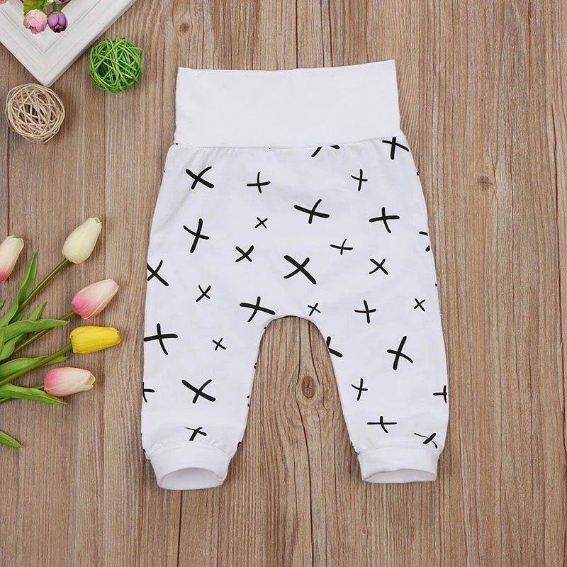 SALE Black and White Fox Baby Joggers - Squishy Cheeks