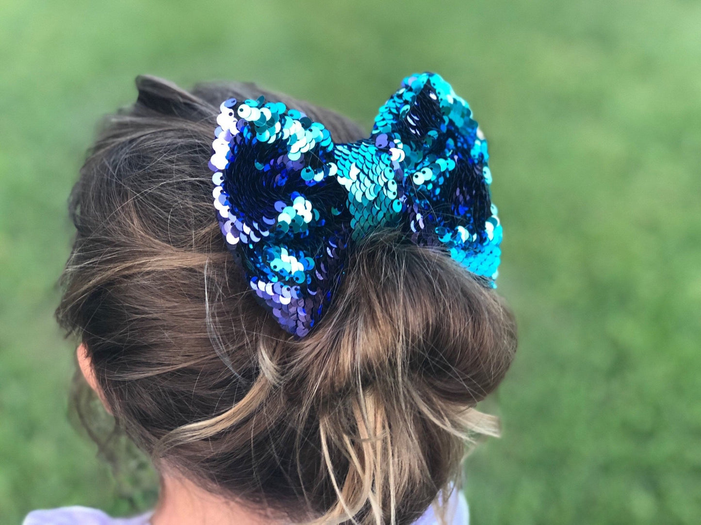 Sequin Hair Bows Big Bow Hair Clip Headband Mermaid Bow Baby Girl Headband Reversible Toddler Bow Hair Clip Girl Accessories - Squishy Cheeks