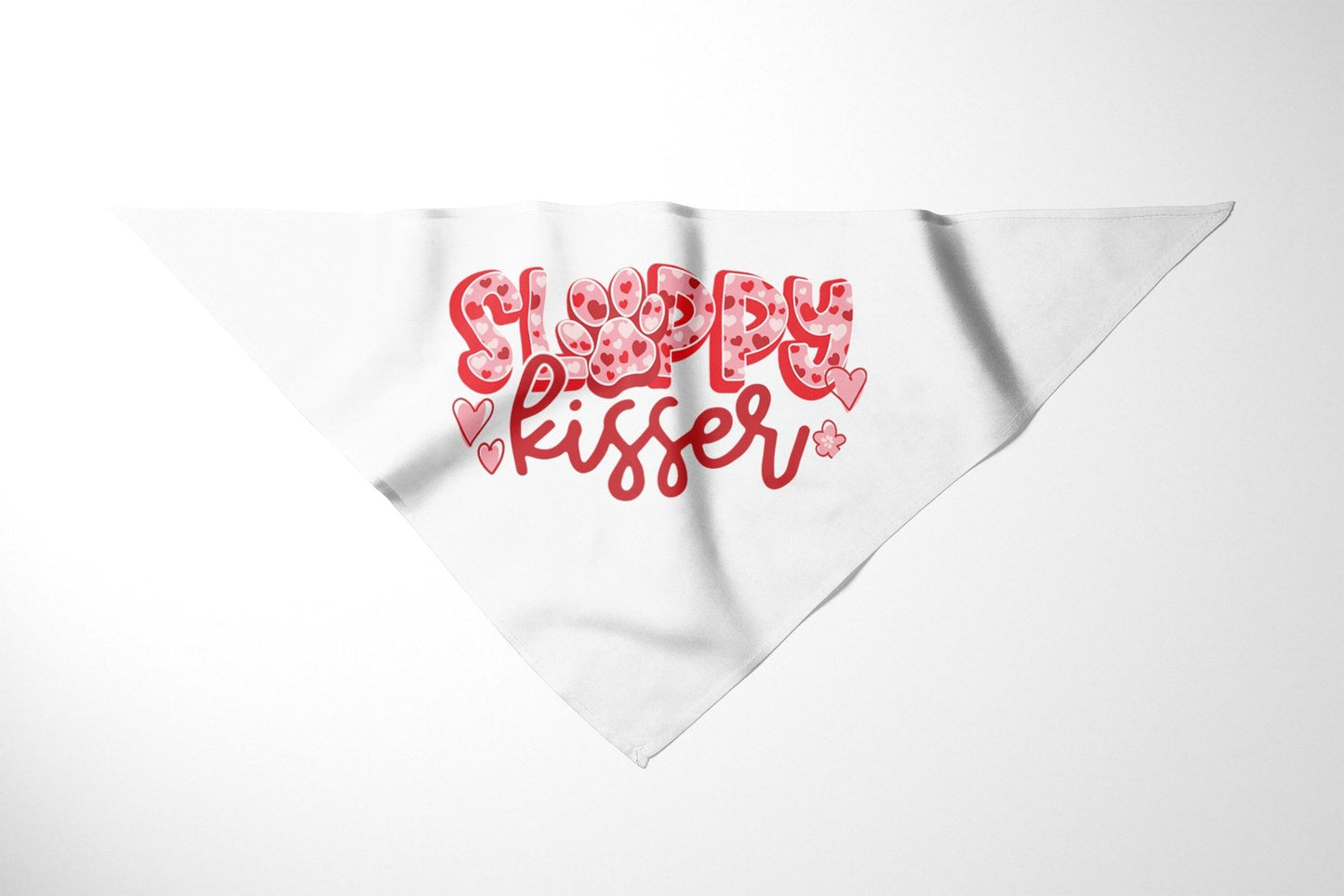 Sloppy Kisser Funny Valentine's Day Dog Bandana Valentines Holiday Dog Bandana - Squishy Cheeks