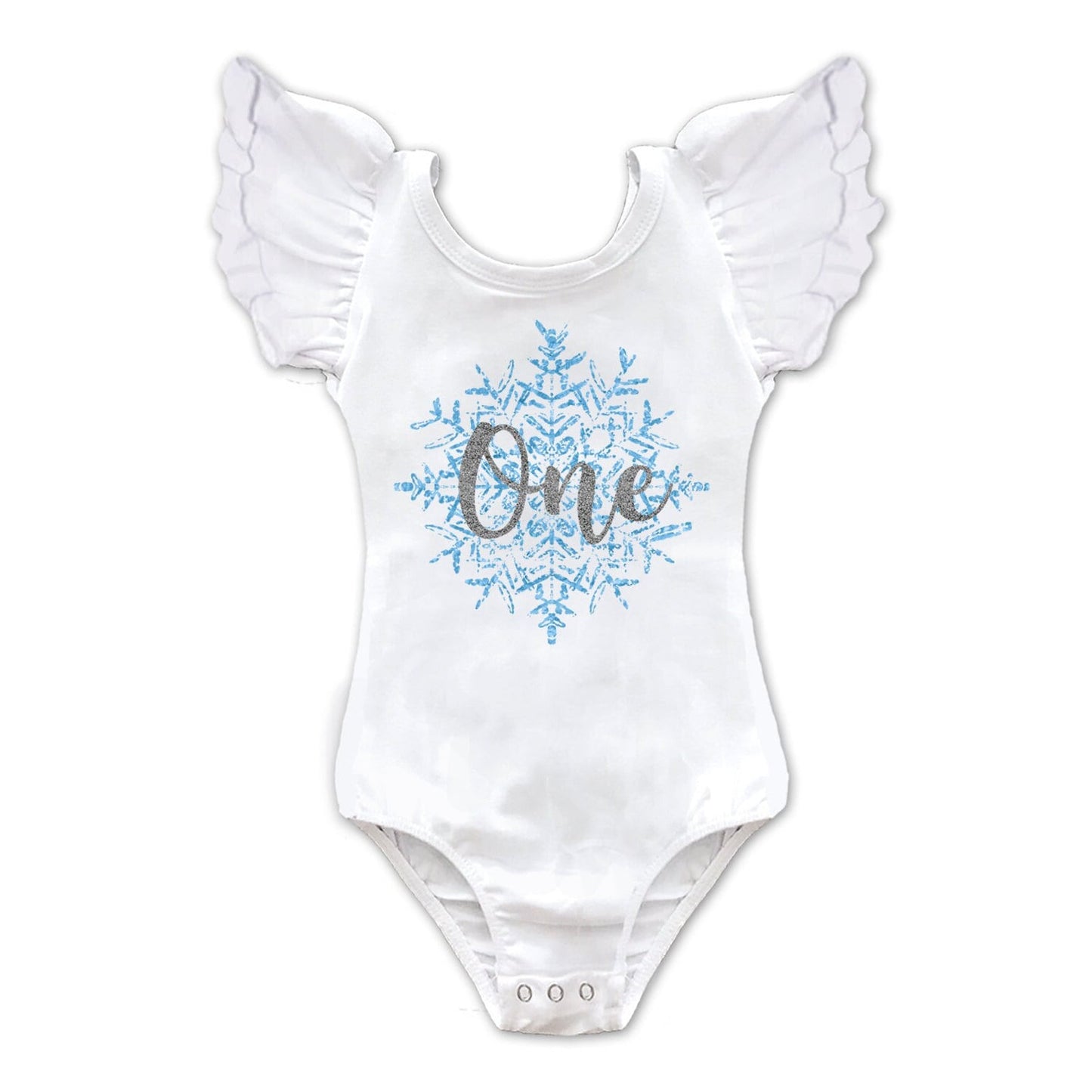 Snowflake First Birthday Leotard Winter Wonderland Birthday Shirt Baby Girl's Birthday Outfit, Winter Onederland Birthday - Squishy Cheeks