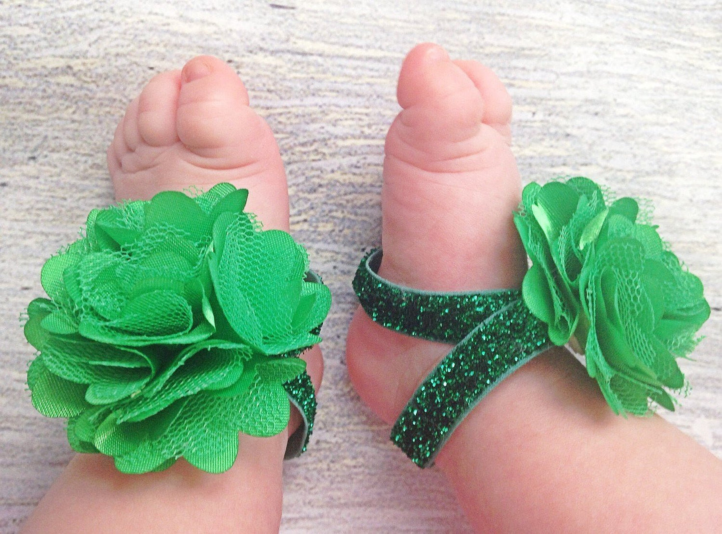 St. Patrick's Day Green Sparkle Piggy Petals - Squishy Cheeks