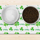 St Patrick's Lucky Dog Food Mat Rubber Non-Slip Mat Holiday Dog Food Bowl Mat - Squishy Cheeks