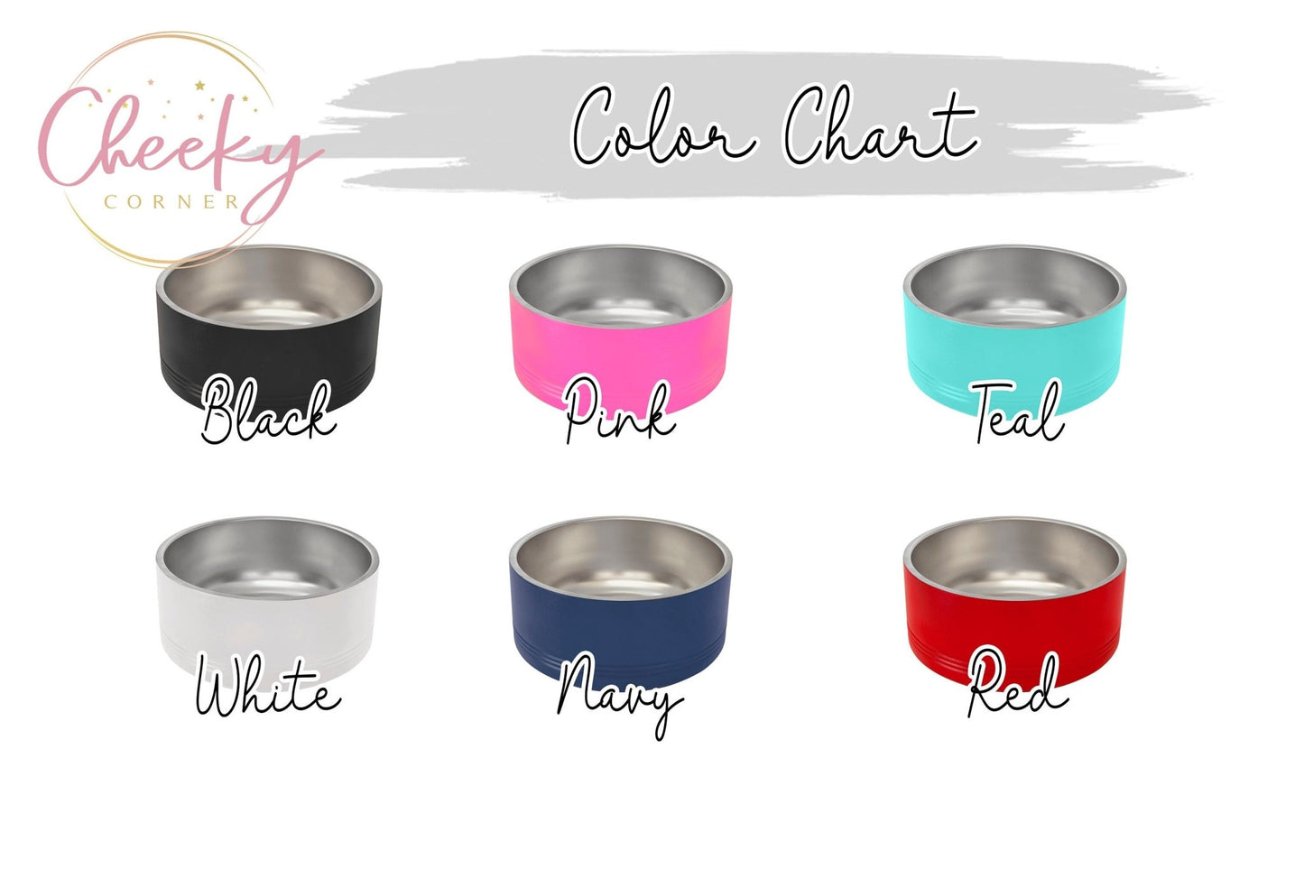 Stainless Steel Personalized Dog or Cat Bowl with Name - Squishy Cheeks