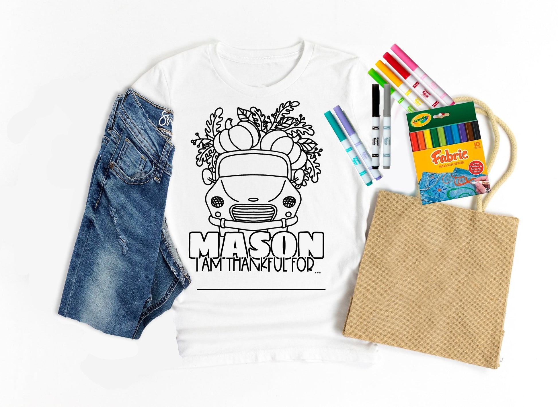 Thanksgiving Coloring T-Shirts - Squishy Cheeks