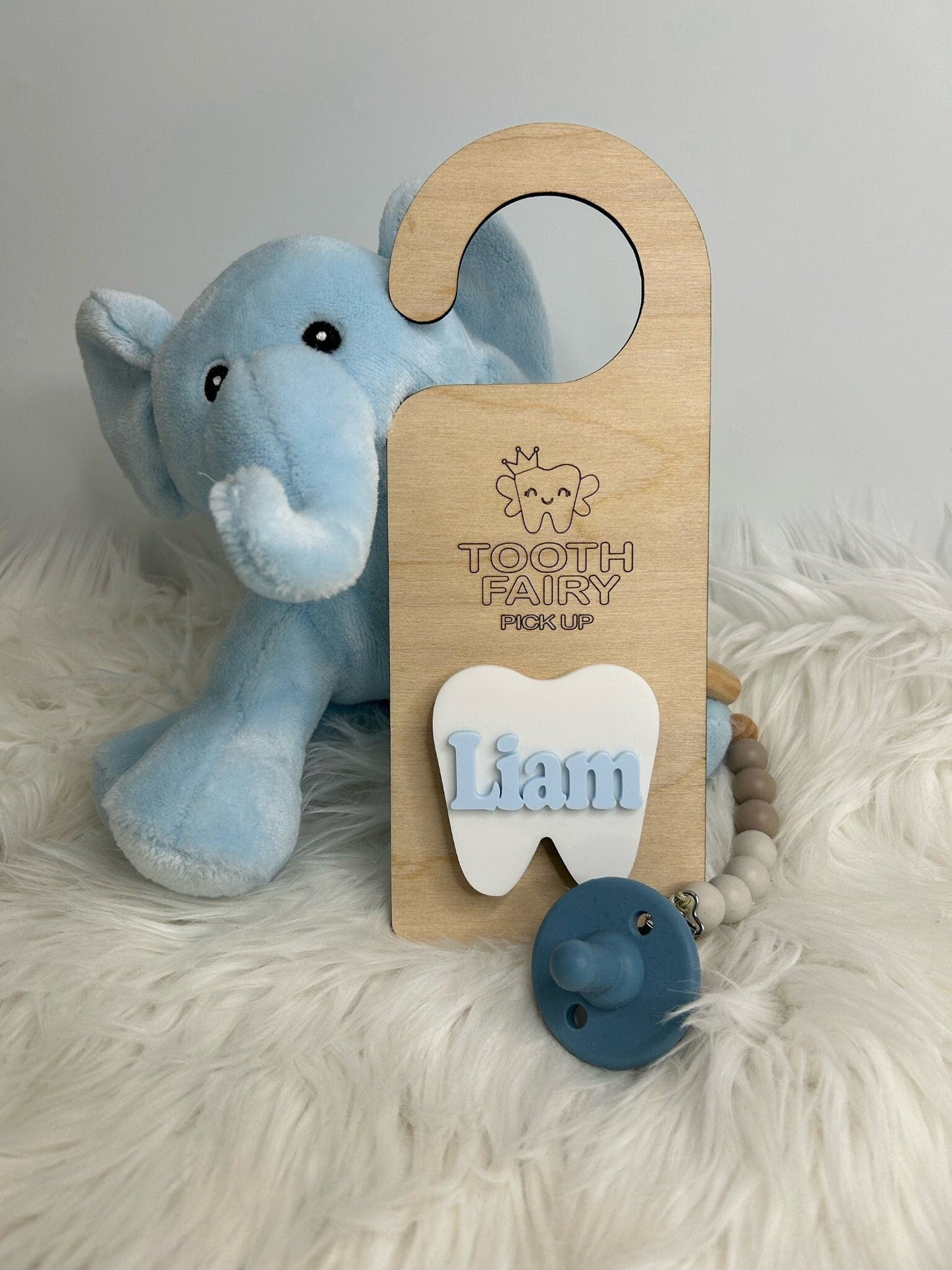 Tooth Fairy Personalized Door Hanger 3D Name Sign - Squishy Cheeks