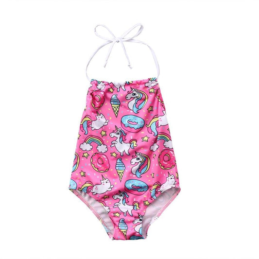 Unicorn Donut Halter Swimsuit - Squishy Cheeks
