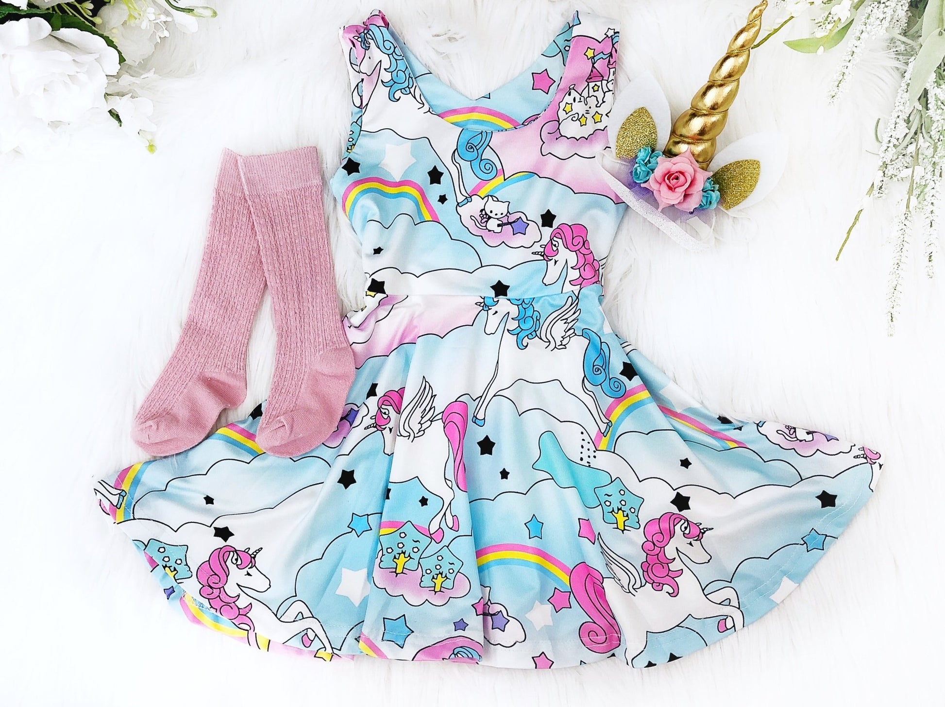 Unicorn Twirl Dress - Squishy Cheeks
