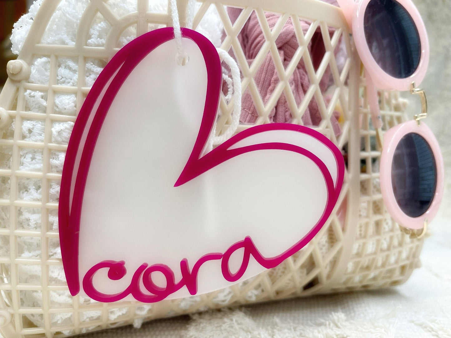 Valentine Personalized Heart Gift Bag Tag - Squishy Cheeks