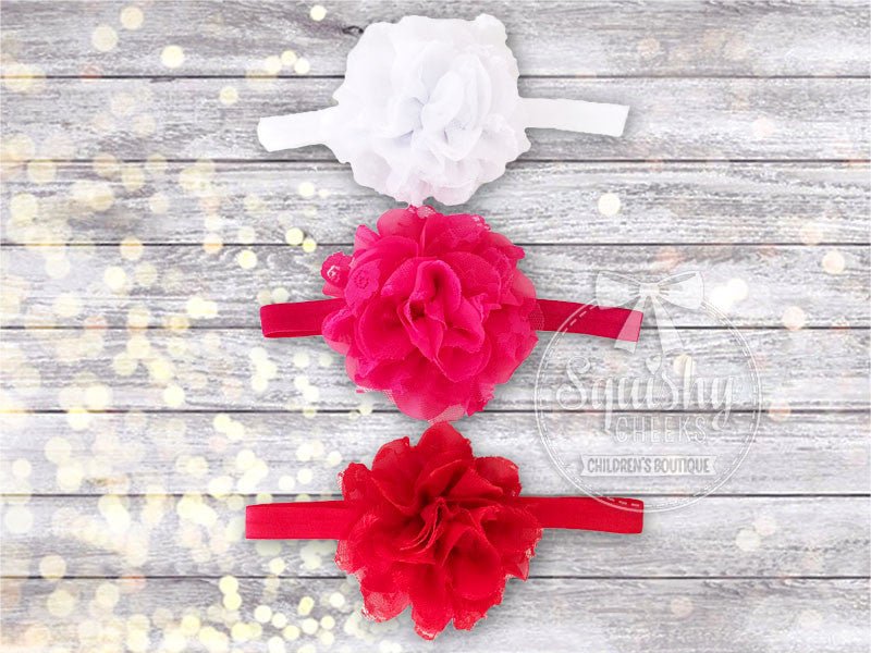 Valentine's Day Flower Headband - Squishy Cheeks
