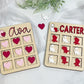 Valentines Day Gift for Kids Personalized Tic Tac Toe Boards with Bag Valentine Game - Squishy Cheeks