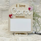 Valentines Day Gift for Kids Personalized Valentine Decor I Love You Because Dry Erase Reusable Sign - Squishy Cheeks