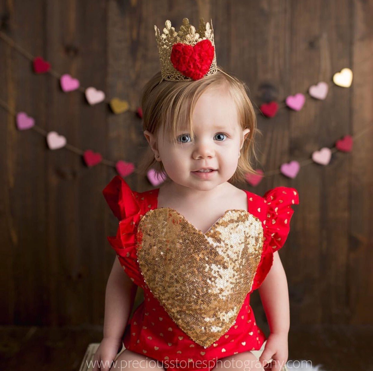 Valentine's Day Heart Bubble Romper - Squishy Cheeks