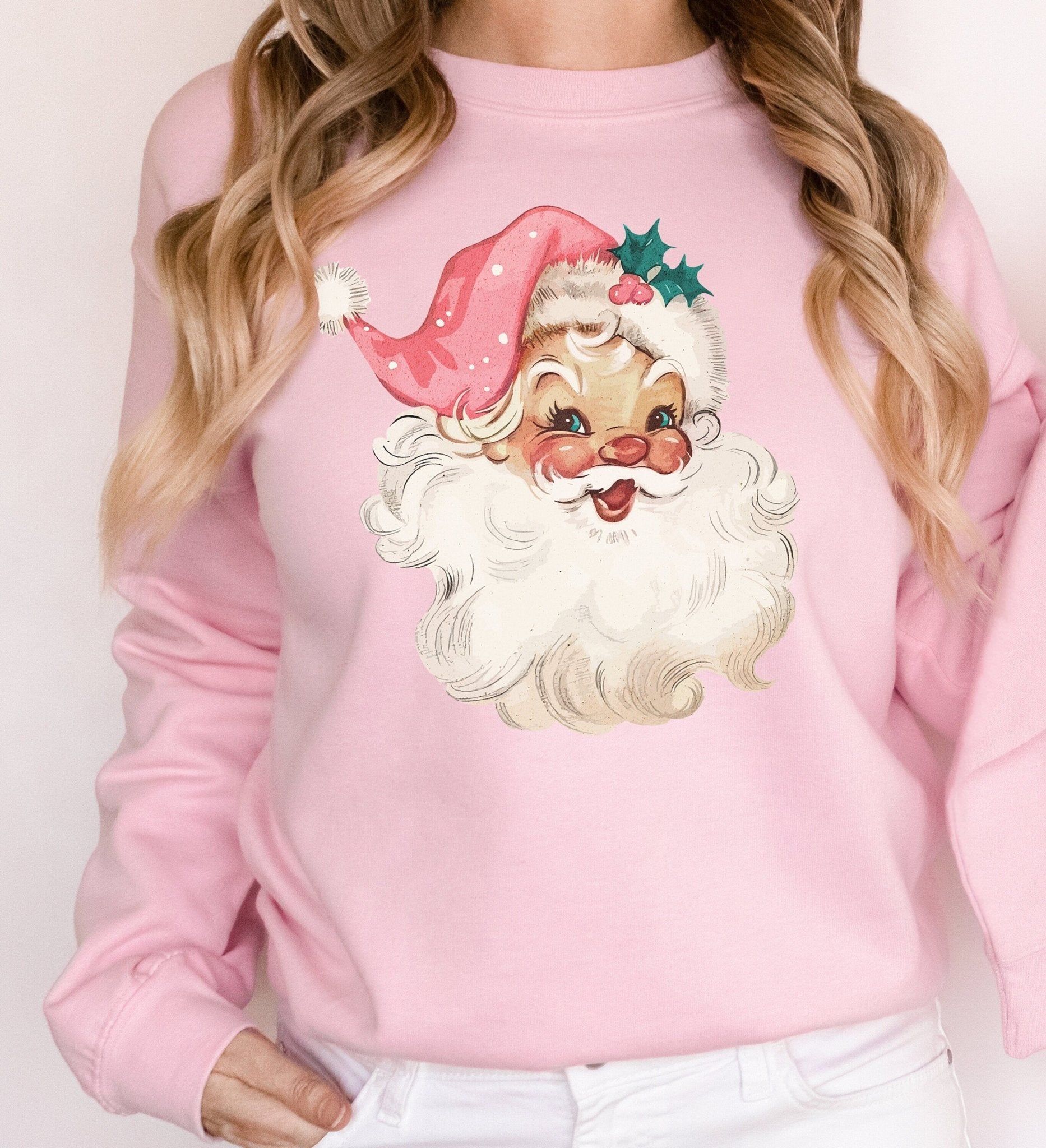 Vintage Santa Baby Romper Women's Sweatshirt - Squishy Cheeks