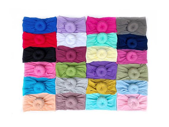 WHOLESALE: Girl's Turban Knot Headbands - 35 PIECE MINIMUM - Squishy Cheeks