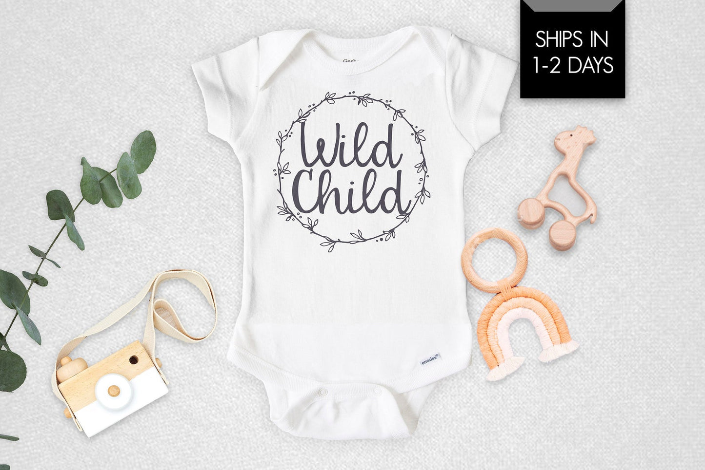Wild Child Newborn Baby Onesie® - Squishy Cheeks