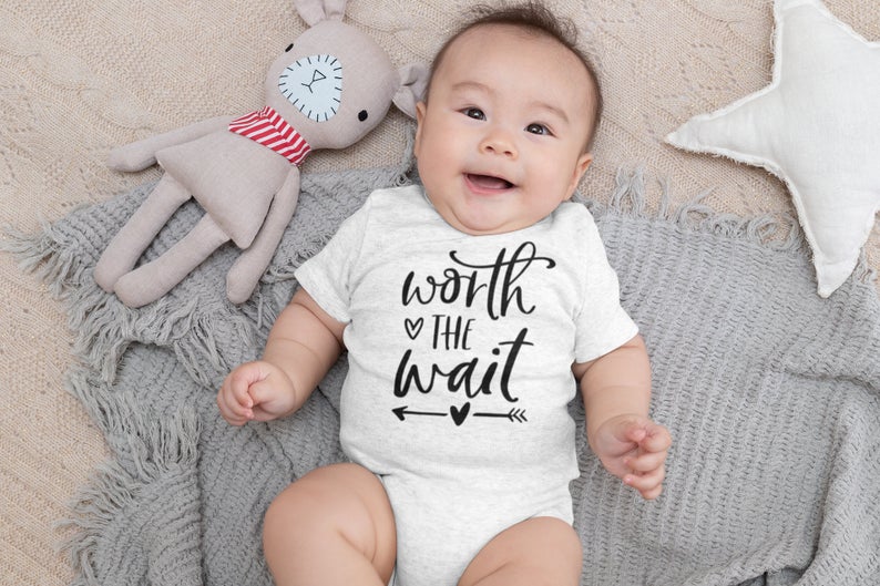 Worth The Wait Newborn Baby Onesie® - Squishy Cheeks