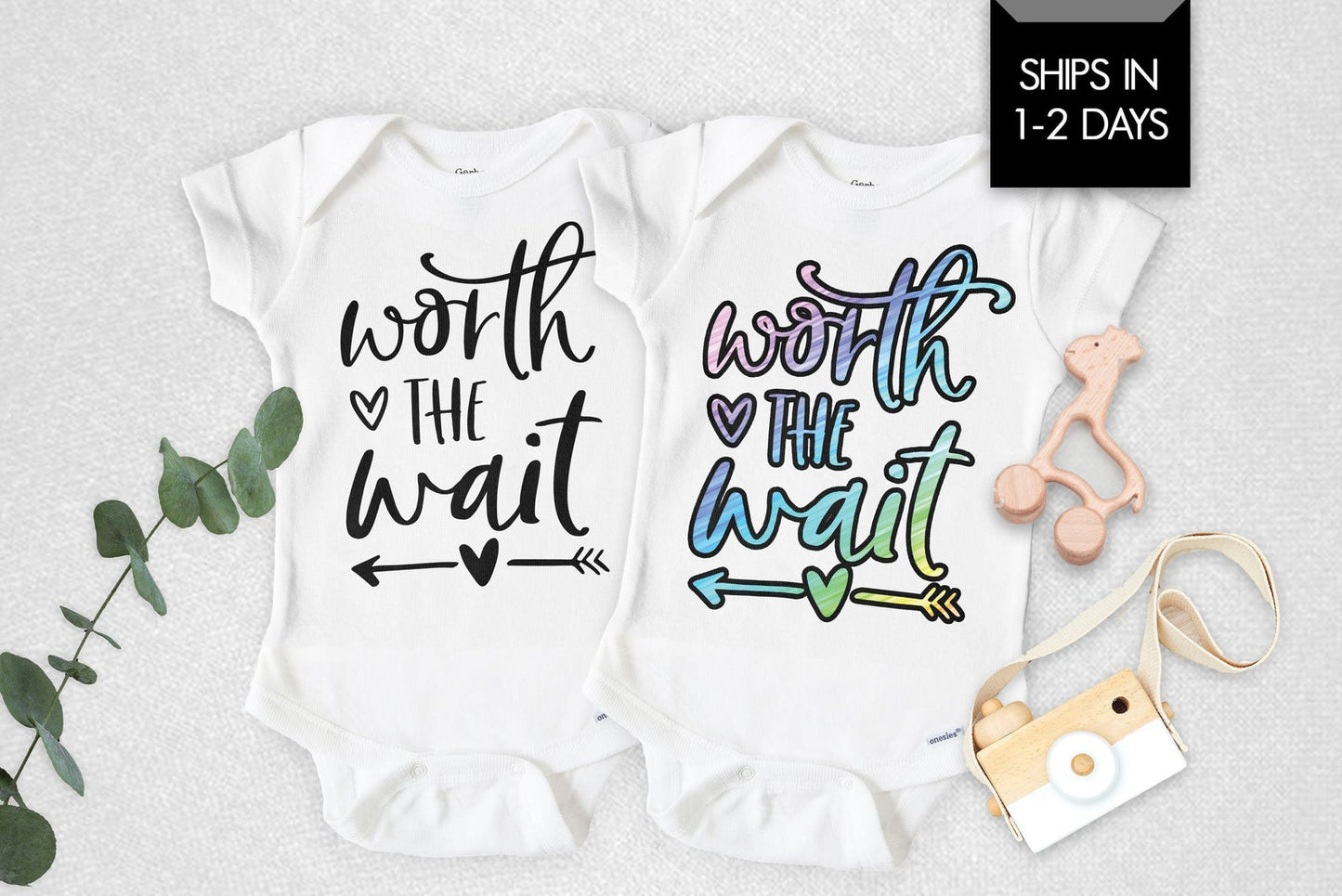 Worth The Wait Newborn Baby Onesie® - Squishy Cheeks