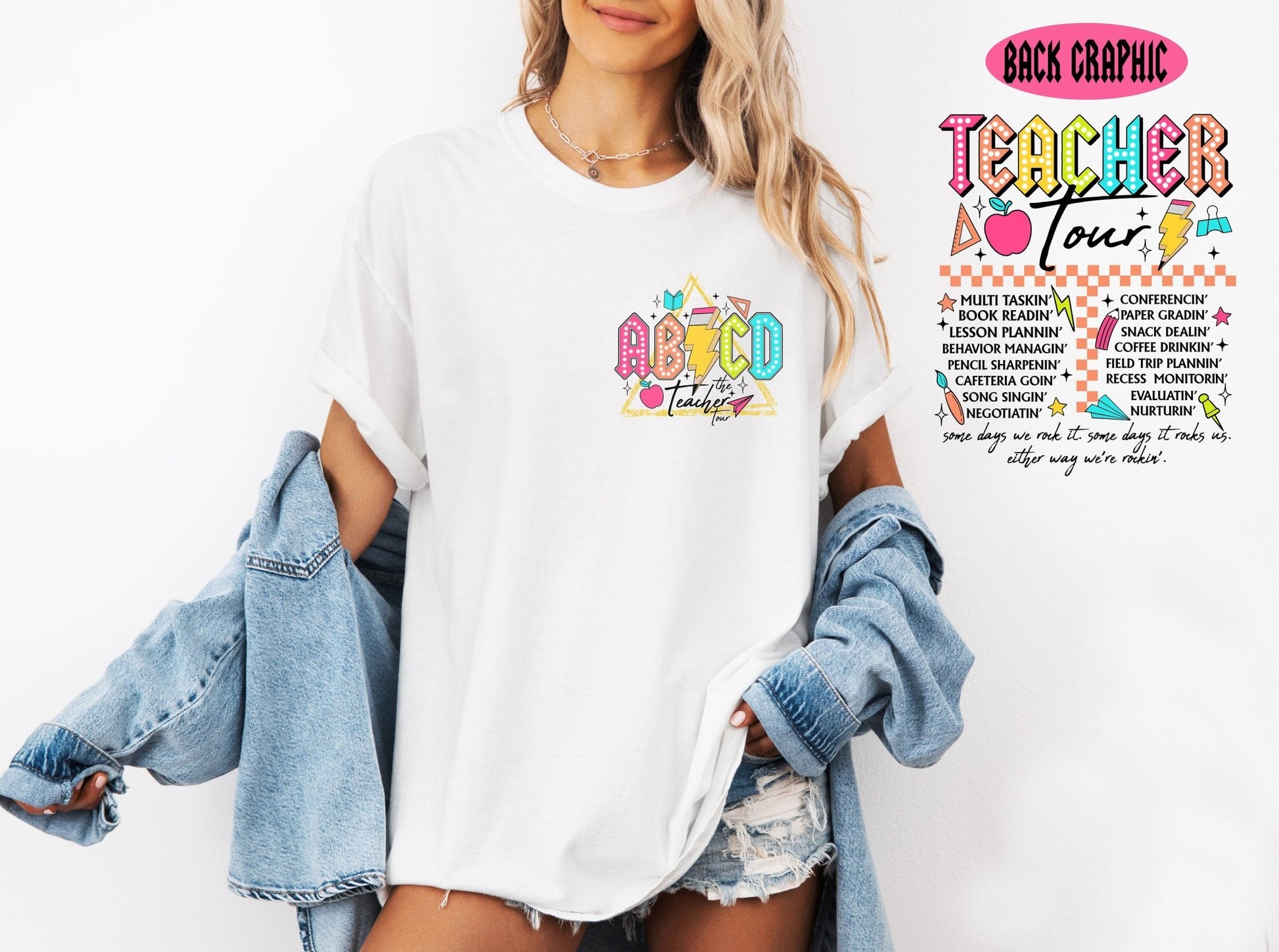 ABCD Teacher Tour, Retro Teacher Shirt, Back To School - Squishy Cheeks