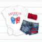 American Girly Coquette 4th of July Kids Shirt Outfit Red White Blue Patriotic Shirt Fourth of July - Squishy Cheeks